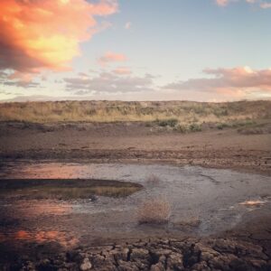 dry dugout in Canadian pasture